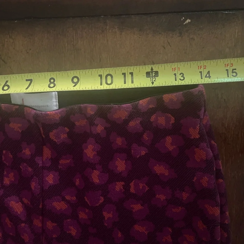 Anthropologie Knit Flare Pants Red Pink Purple Size Small S - Picture 5 of 10